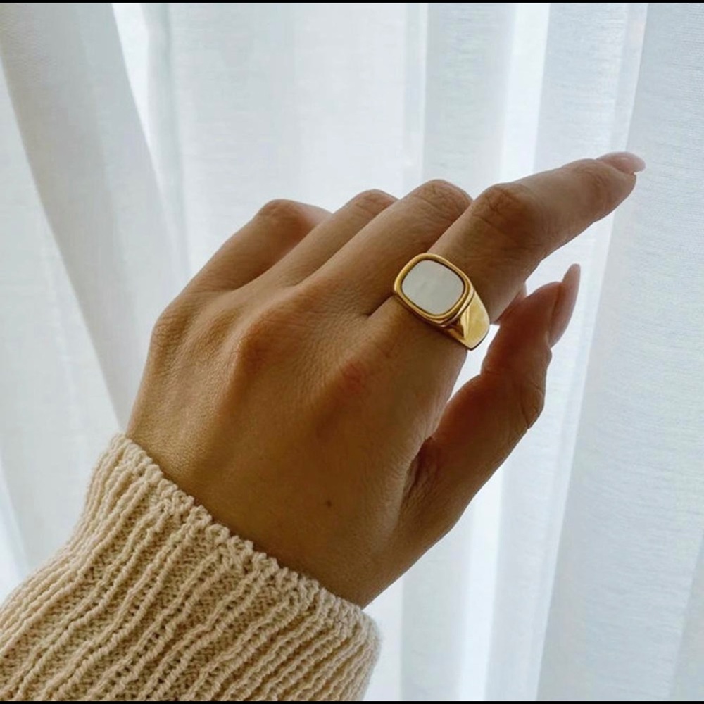 White Marble Ring